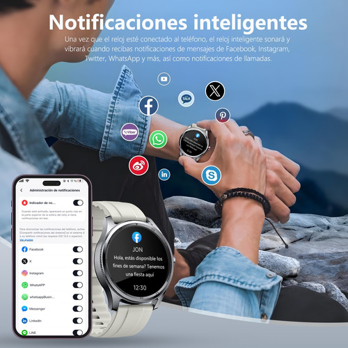 Reloj Inteligente Hombre Smartwatch Bluetooth Llamadas Alexa