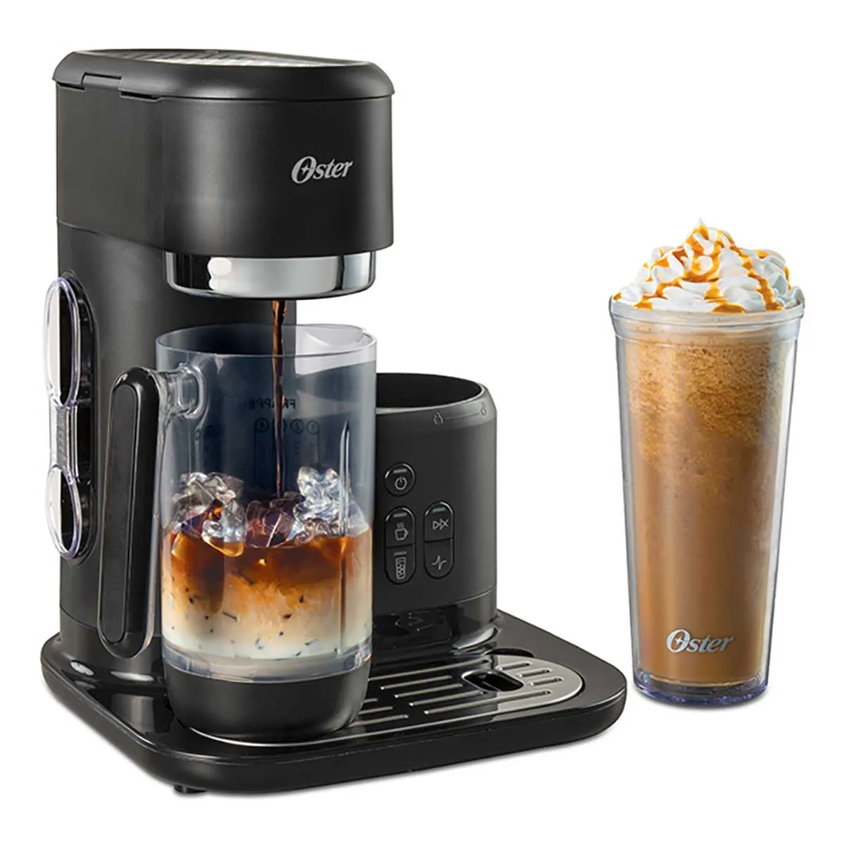 Cafetera frappé Oster® con Licuadora BVSTDC03B 3 en 1 Filtro Permanente.