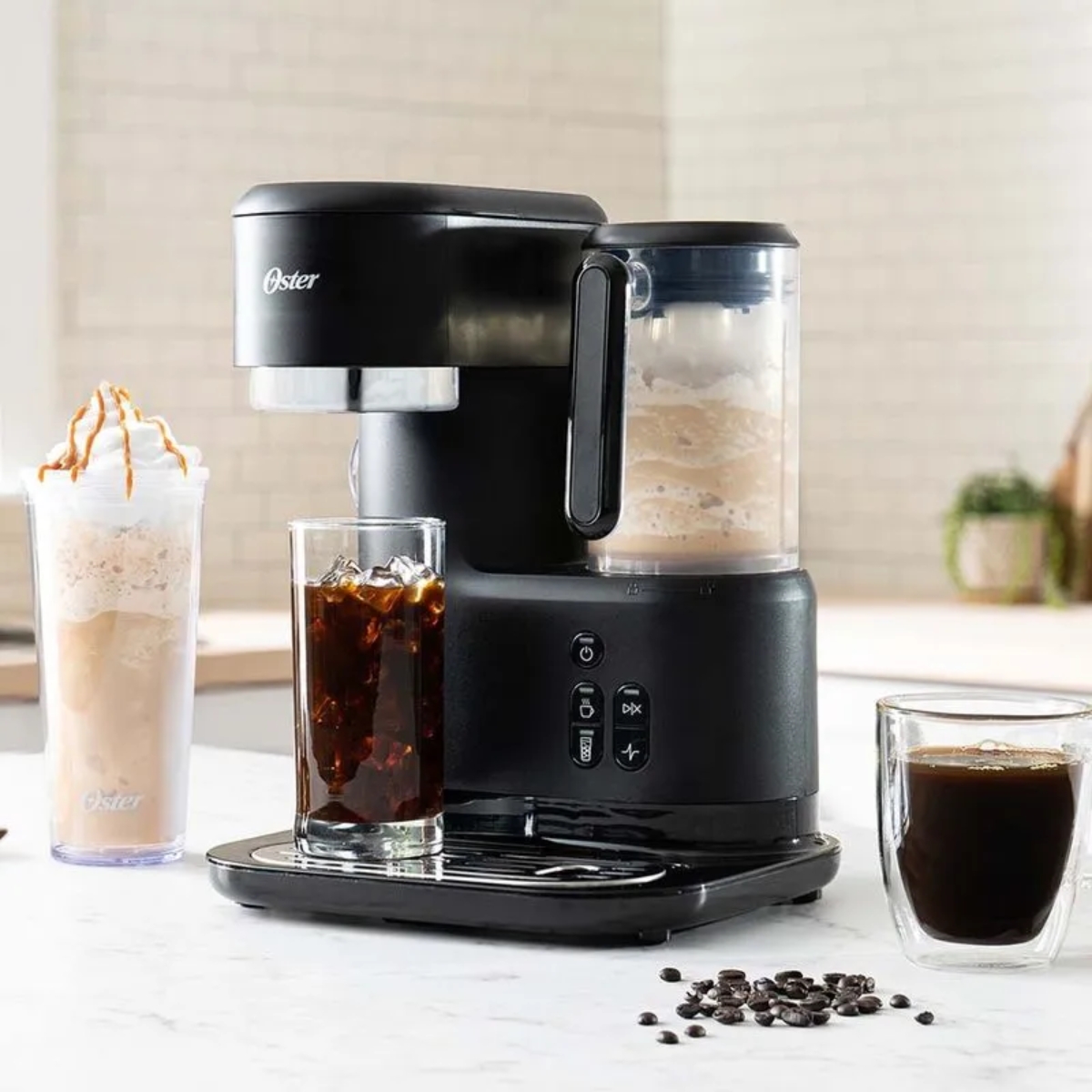 Cafetera frappé Oster® con Licuadora BVSTDC03B 3 en 1 Filtro Permanente.