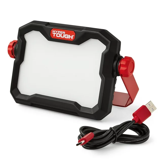 Lámpara De Trabajo Led Recargable De 1000 Lúmenes 40 Metros, Ajustable 360 Grados Marca Hyper Tough.