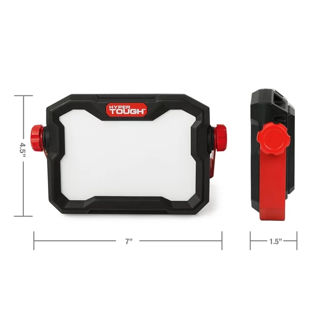 Lámpara De Trabajo Led Recargable De 1000 Lúmenes 40 Metros, Ajustable 360 Grados Marca Hyper Tough.