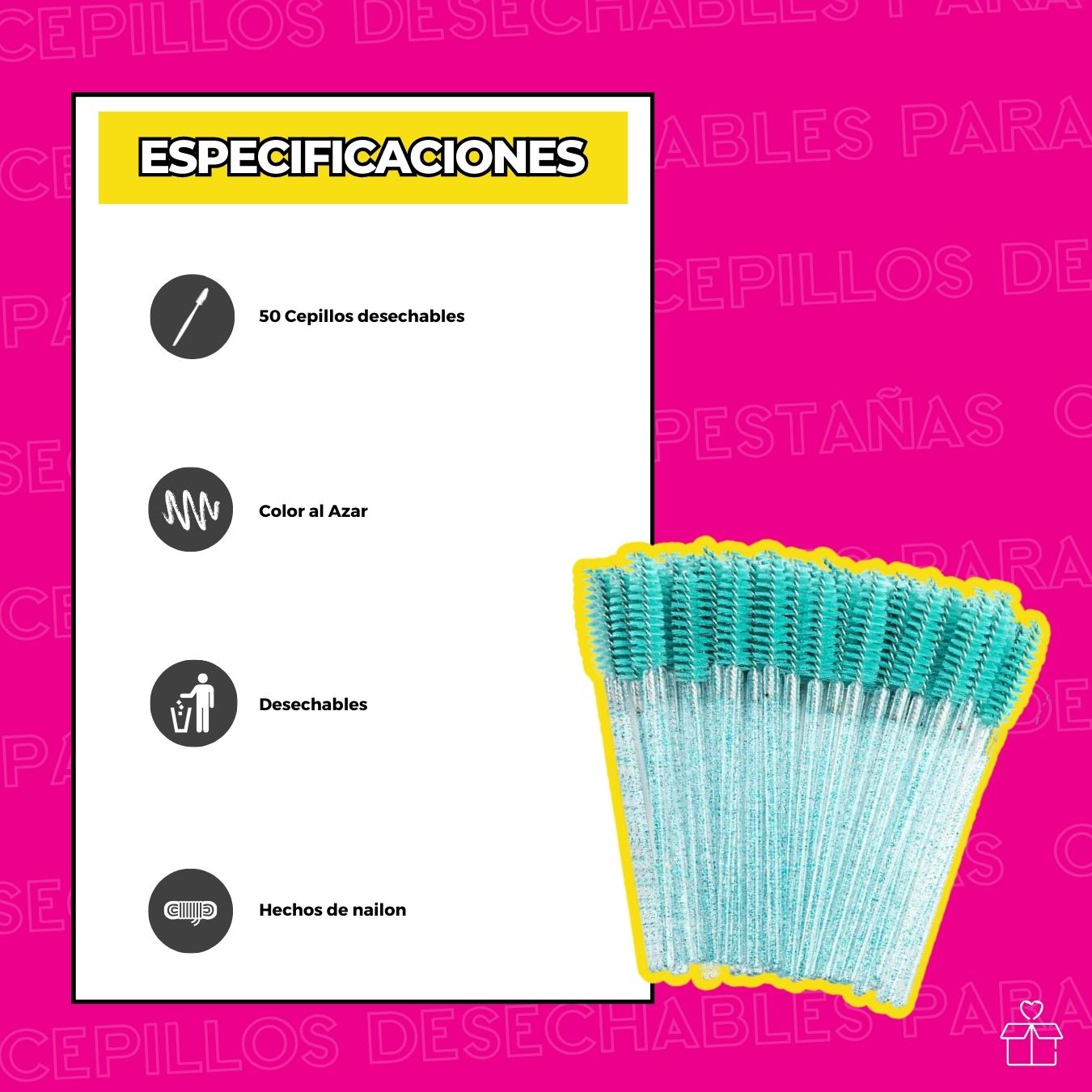 50 Cepillos Desechables Para Pestañas.