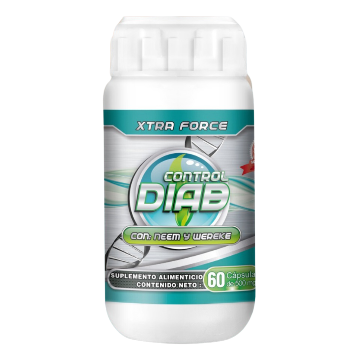 Control Diab es un Suplemento y Antioxidante, que contiene Ingredientes Naturales, ayuda a Refuerzo Cardiovascular y Diabetes sin problemas, Multivitaminico hombre 60 Cápsulas.