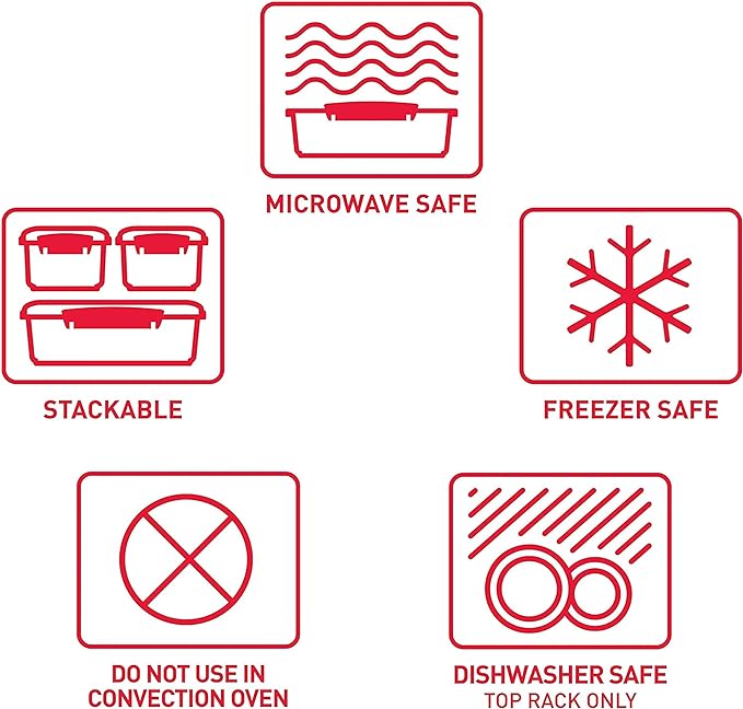 Sistema Arrocera para microondas y vaporizador para Verduras con ventilación de liberación de Vapor, Apto para lavaplatos, Rojo.