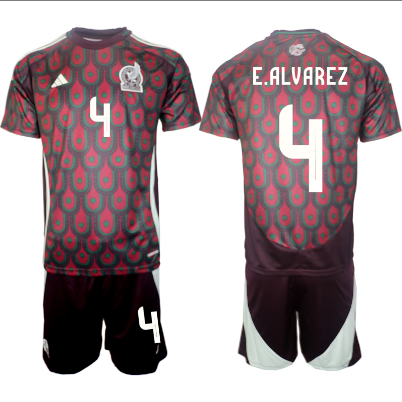 Nuevo! Jersey Mexico Copa America 2024 Local Titular Vino Edson Alvarez 4 El Machin Talla S.