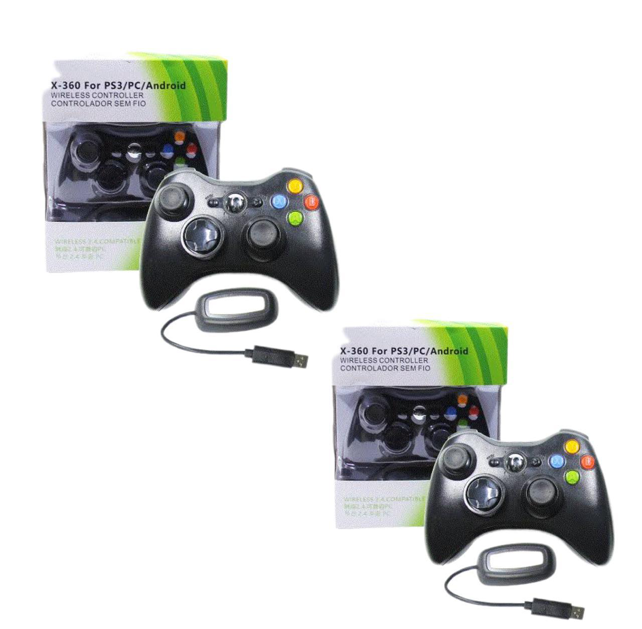 Paquete 2 Piezas De Control Compatible con Xbox 360 Color Negro