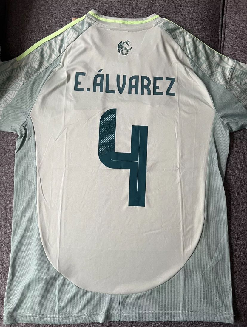 Nuevo! Jersey Mexico Copa America 2024 Visita Gris Edson Alvarez 4 El Machin Talla S.