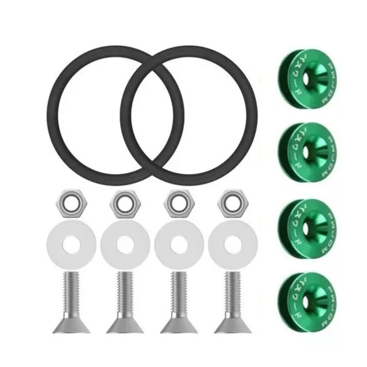 Sujetadores Facia Plano Tornillo Liga Bumper Fastener Verde.