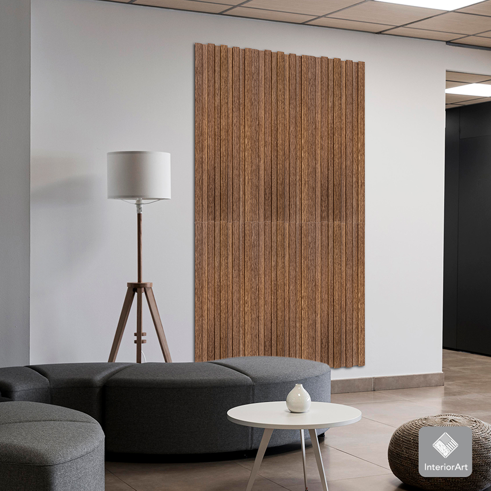 LAMBRIN DECORATIVO PREMIUM 3.4 M² 10 PZAS ESTILO MADERA COLOR  CAFÉ OSCURO .