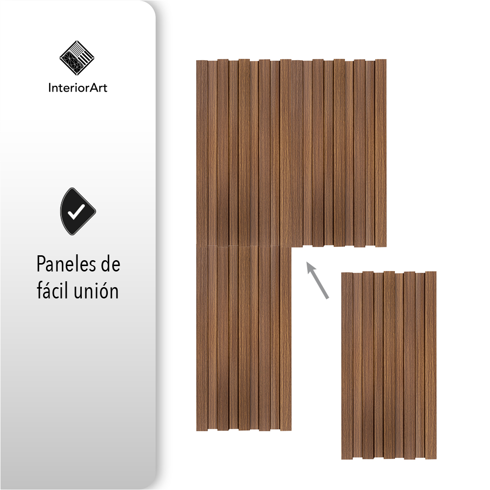 LAMBRIN DECORATIVO PREMIUM 3.4 M² 10 PZAS ESTILO MADERA COLOR  CAFÉ OSCURO .