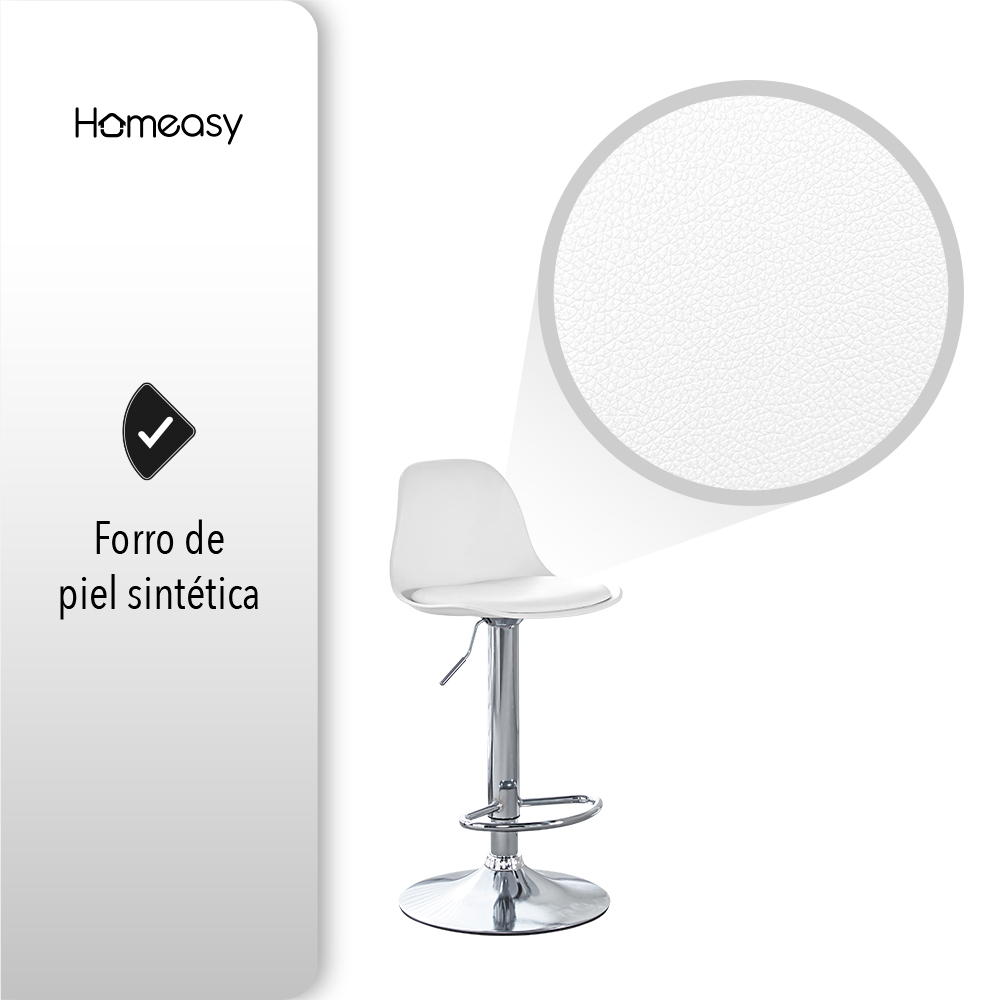 SET DE 4 BANCOS TIPO EAMES COLOR BLACO.