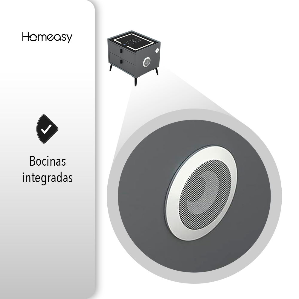 BURÓ CON CARGA INTELIGENTE COLOR GRIS OSCURO.