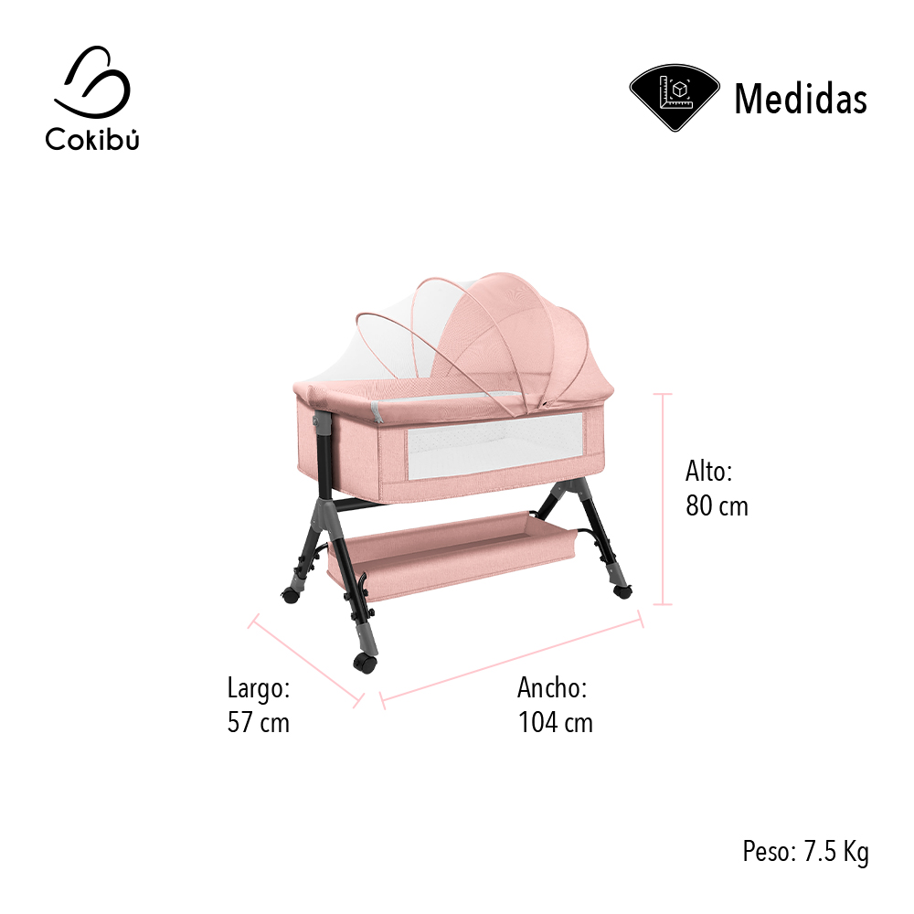 Cuna Moisés Para Bebé Con Mosquitero.