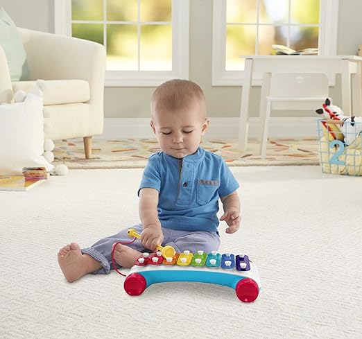 A Fisher-Price, Xilófono Clásico, Juguete para bebés de 18 Meses en adelante, Desarrollo de sentidos y Creatividad Musical.