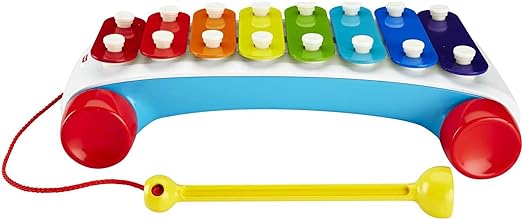 A Fisher-Price, Xilófono Clásico, Juguete para bebés de 18 Meses en adelante, Desarrollo de sentidos y Creatividad Musical.