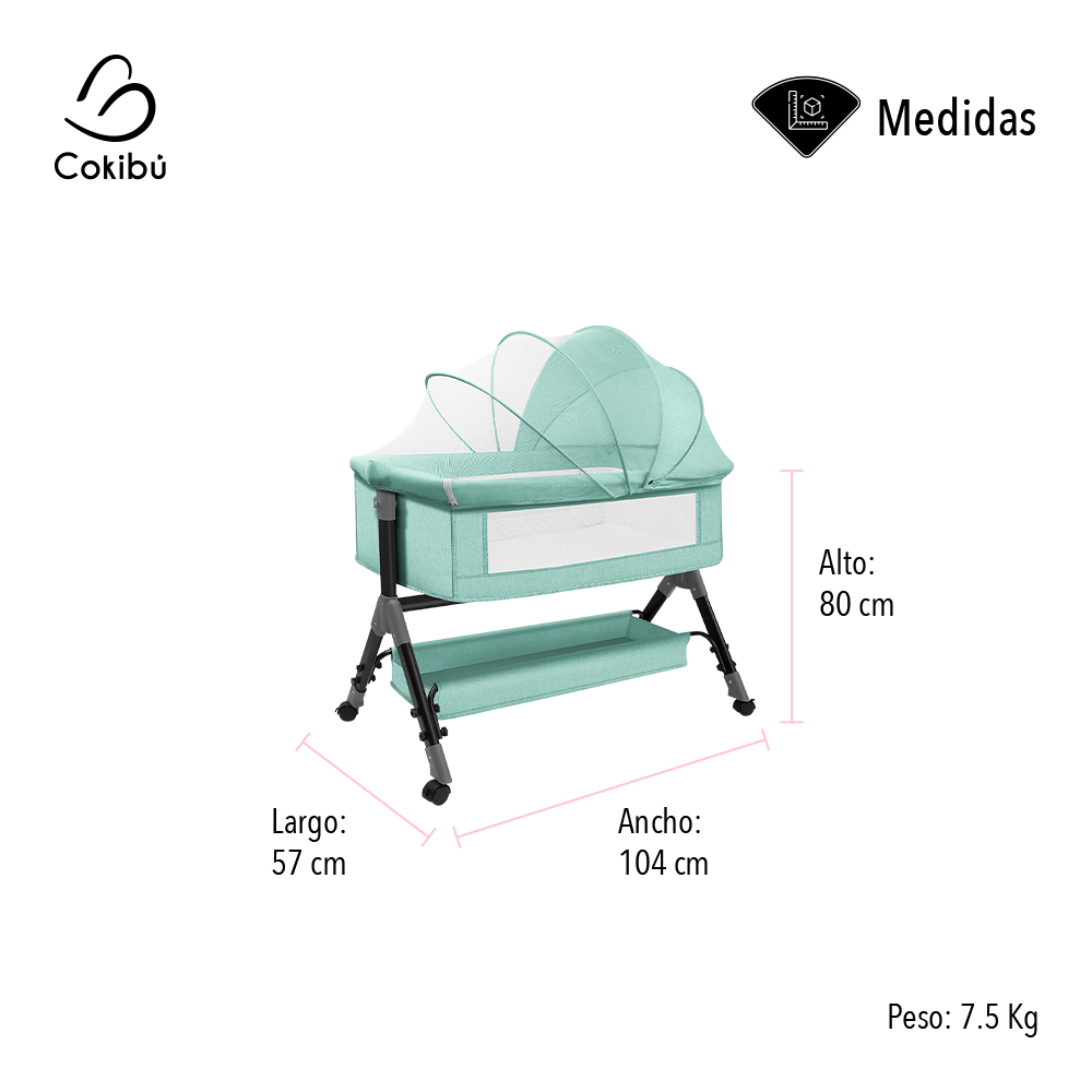 Cuna Moisés Para Bebé Con Mosquitero.