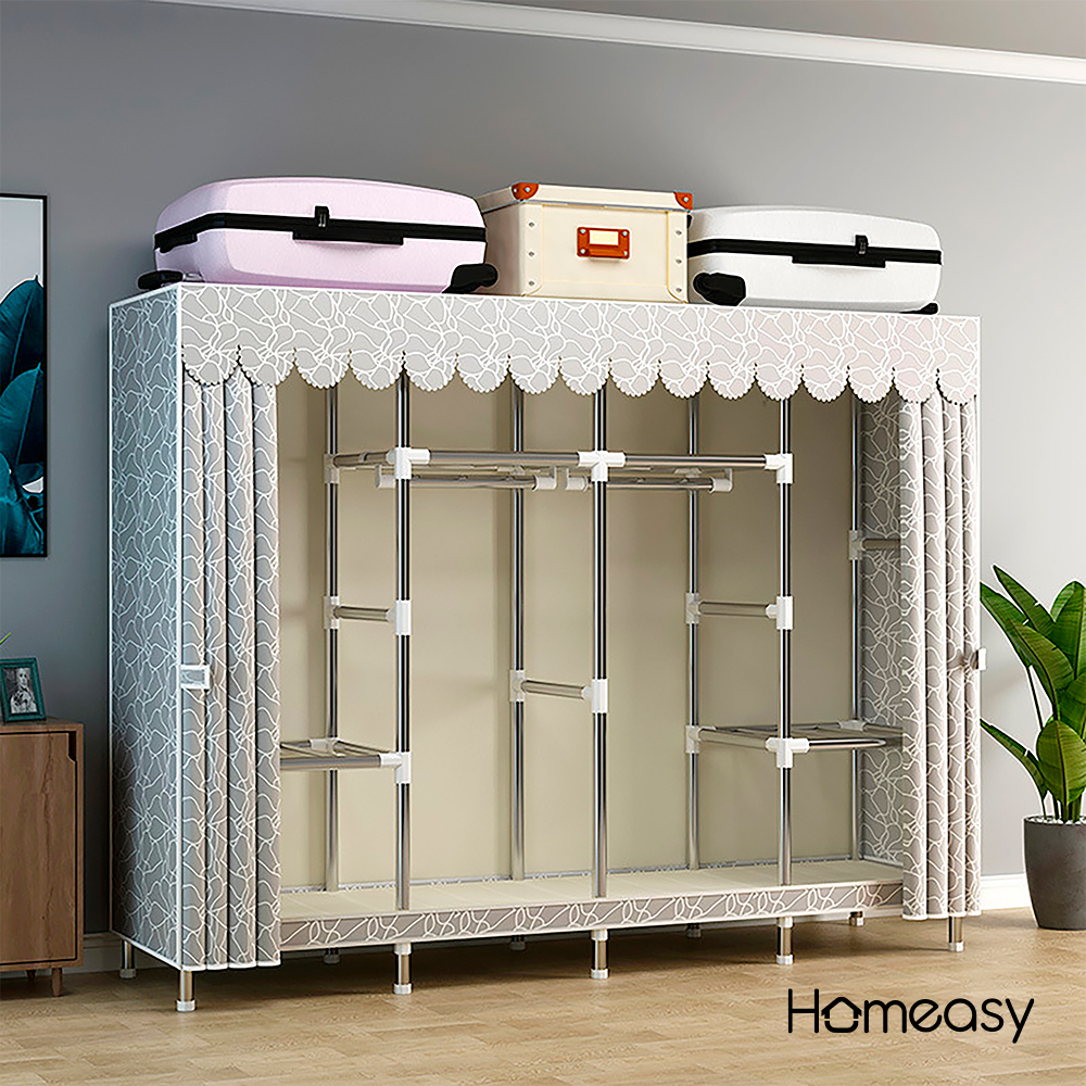 CLOSET ARMABLE 1.65 M COLOR GRIS CON GRECA.
