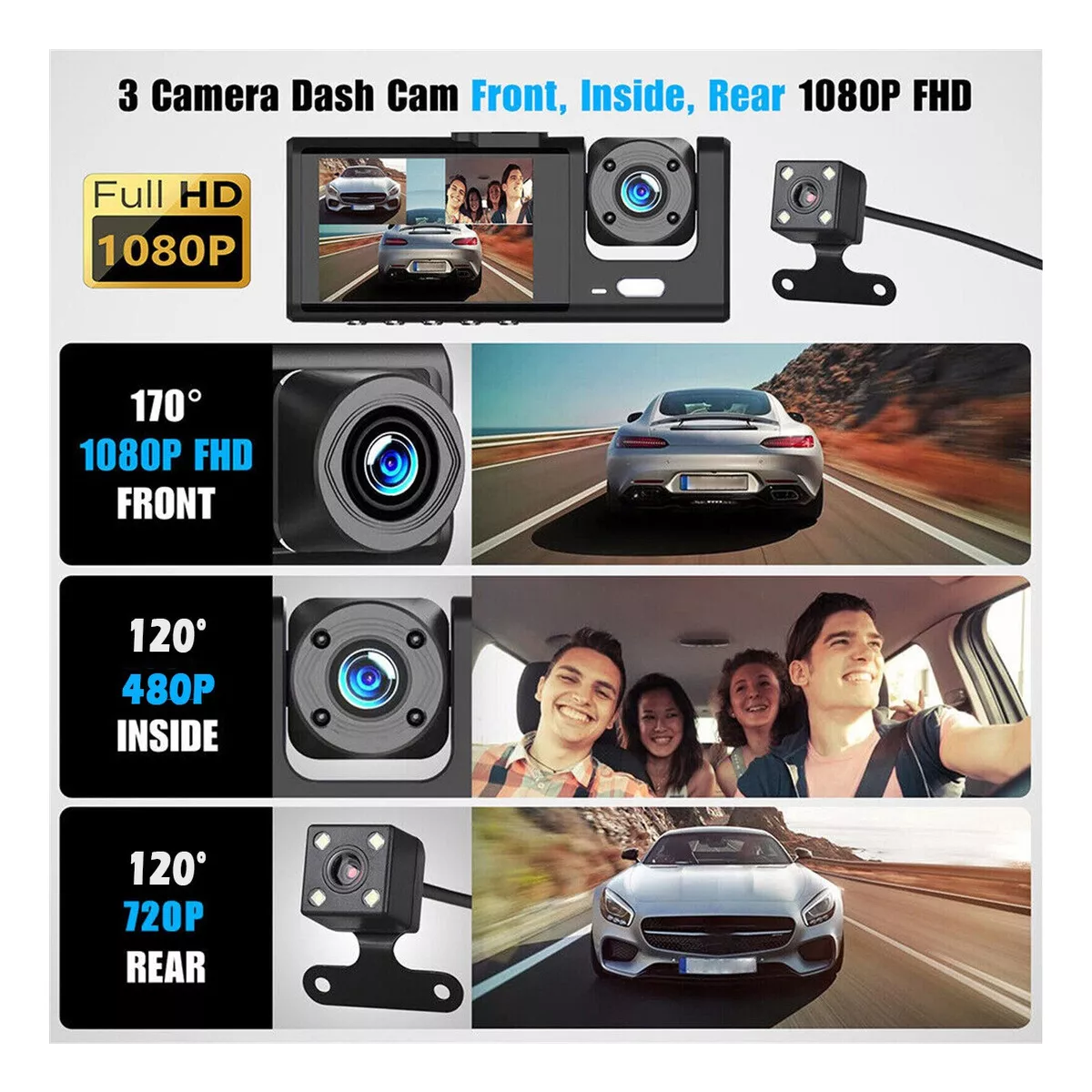 Dashcam Hd1080p De 170° Para Automóvil