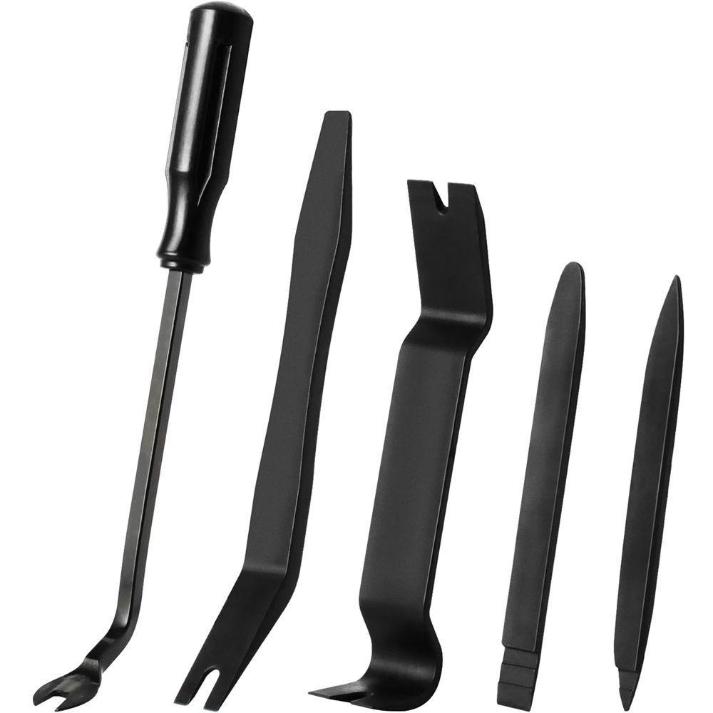 Juego de herramientas para remover adornos de automóviles.