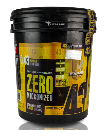 Proteina 43 Supplements Zero 6 Kg 187 Serv Platano.