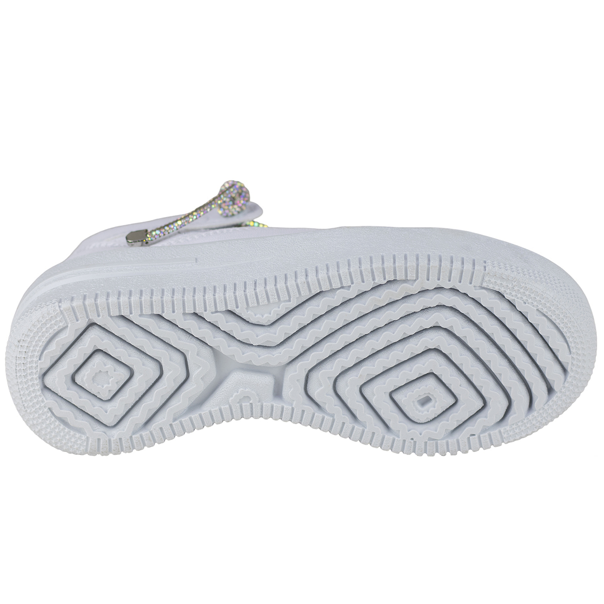 Tenis Tipo Bota Plataforma Mujer Shadow 3003 Blanco Tornasol.