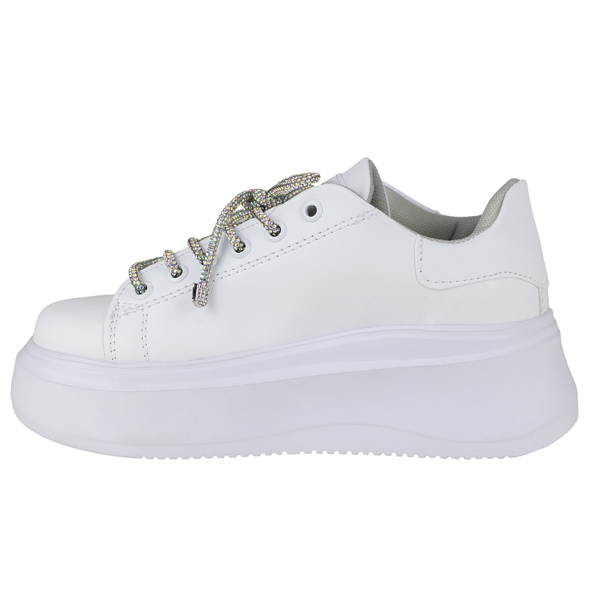 Tenis Urbano Plataforma Mujer Shadow 3014 Blanco Tornasol