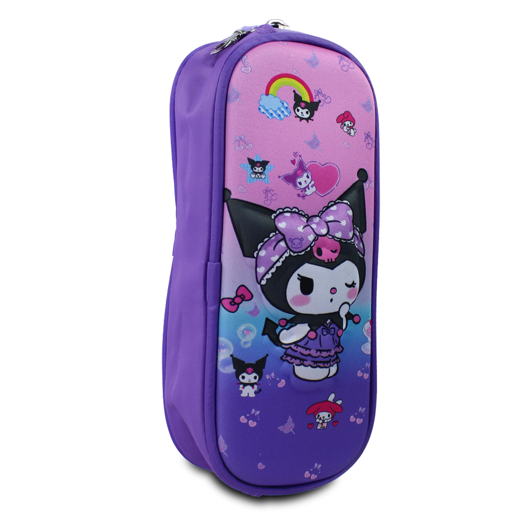 Kit Mochila Lonchera Y Lapicera De Kuromi Para Niños.
