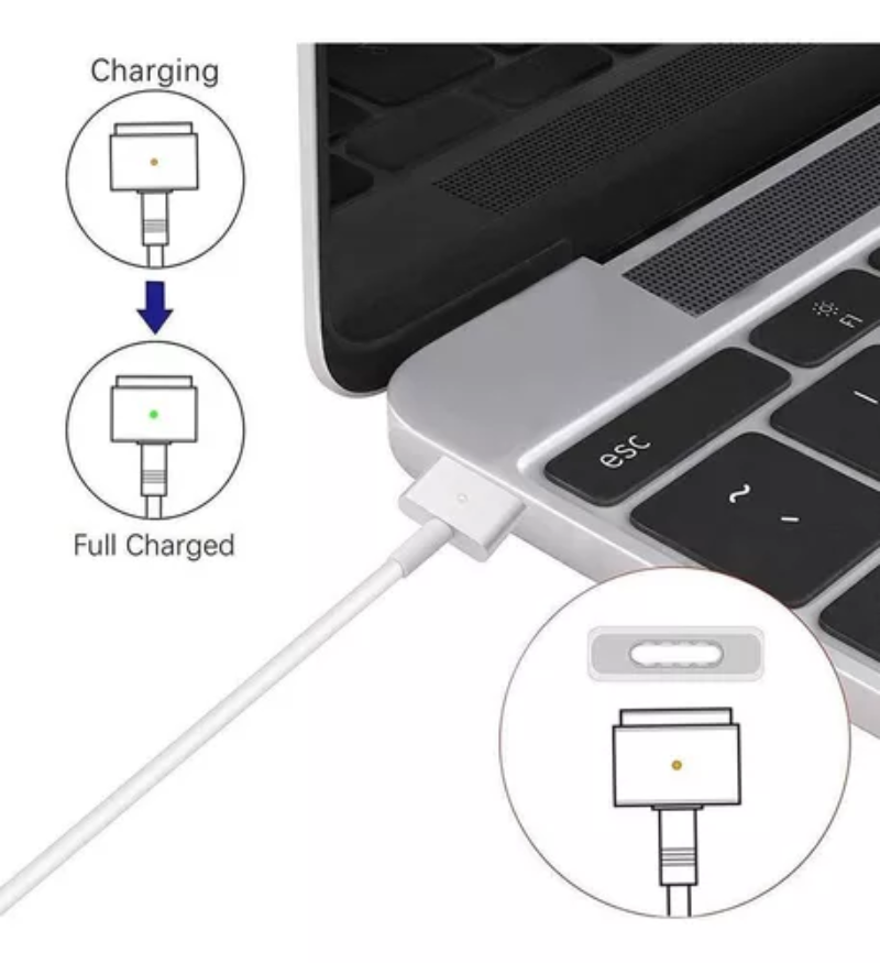 Cargador Generico Para Macbook Tipo "T" De 85w Para Laptop Mac Book Pro