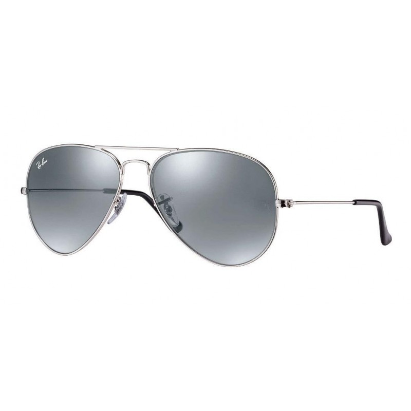 Lentes de sol Ray Ban Rb3025 W3277 Aviator Gris Espejo Plata Gota Clasico