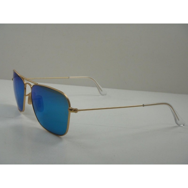 Lentes de sol Ray Ban Rb3136 112/17 Caravan Azul Espejo Dorado Icon