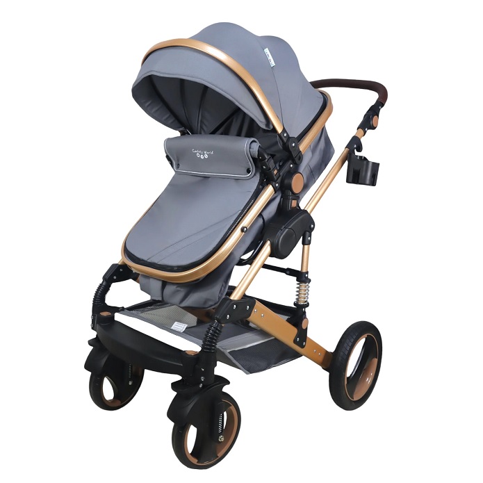 Carriola Portabebe y Base GALACTUS Orion Atlantic Gris.