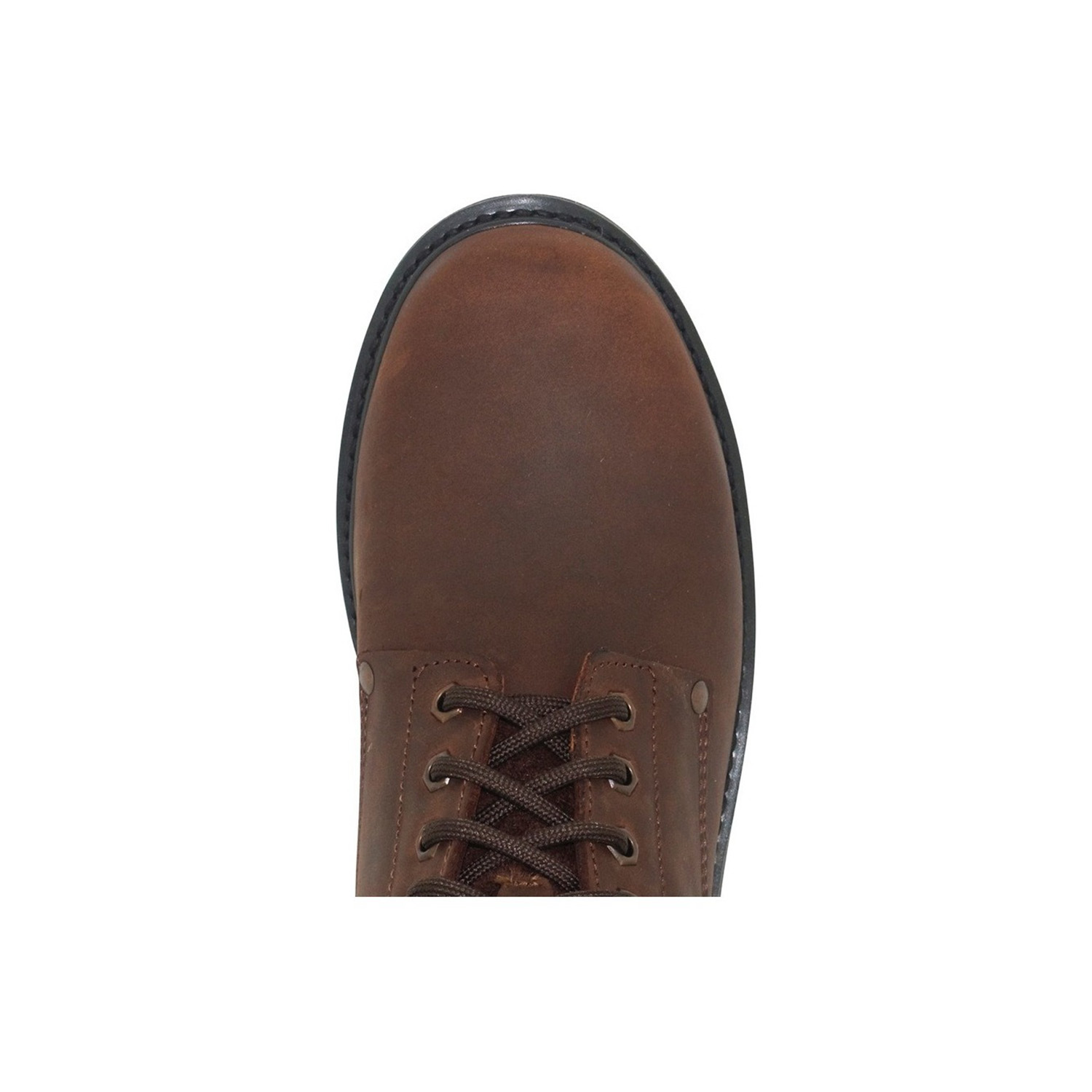 Bota Industrial De Piel Para Trabajo Con Casquillo Establo 504 Color Café Crazy.