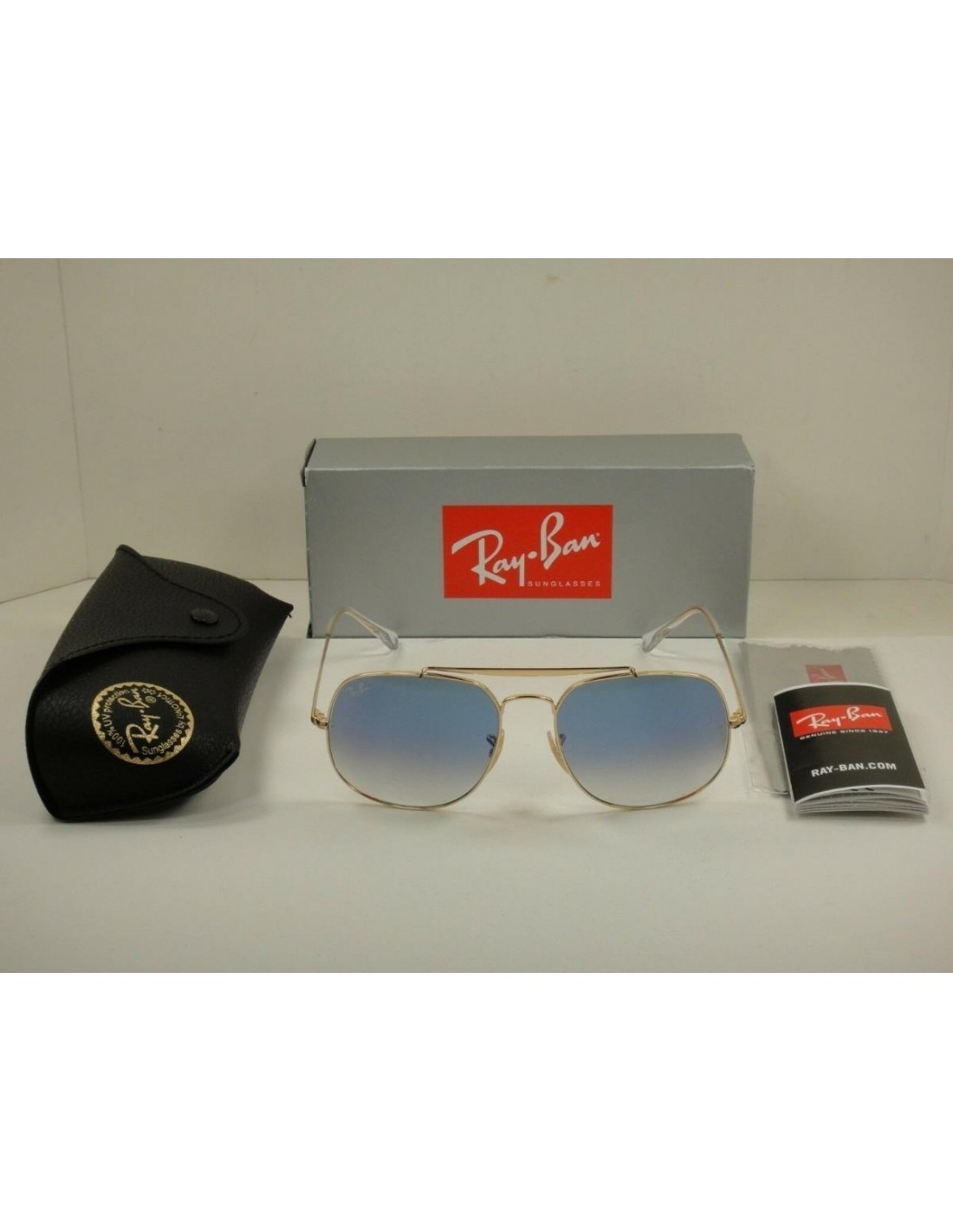 Lentes de sol Ray Ban Rb3561 001/3f The General Azul Degradado Dorado Icon