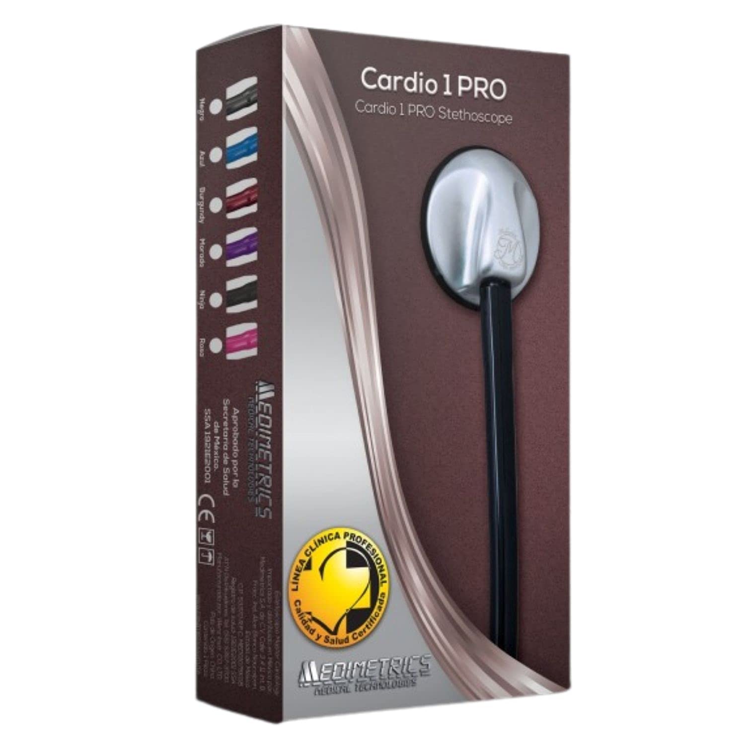 ESTETOSCOPIO  MEDIMETRICS CARDIO 1 PRO BURGUNDY.