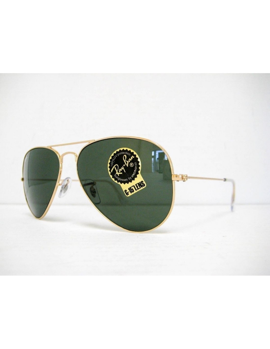 Lentes de sol Ray Ban Rb3025 L0205 Aviator Negro Dorado Gota Piloto G15