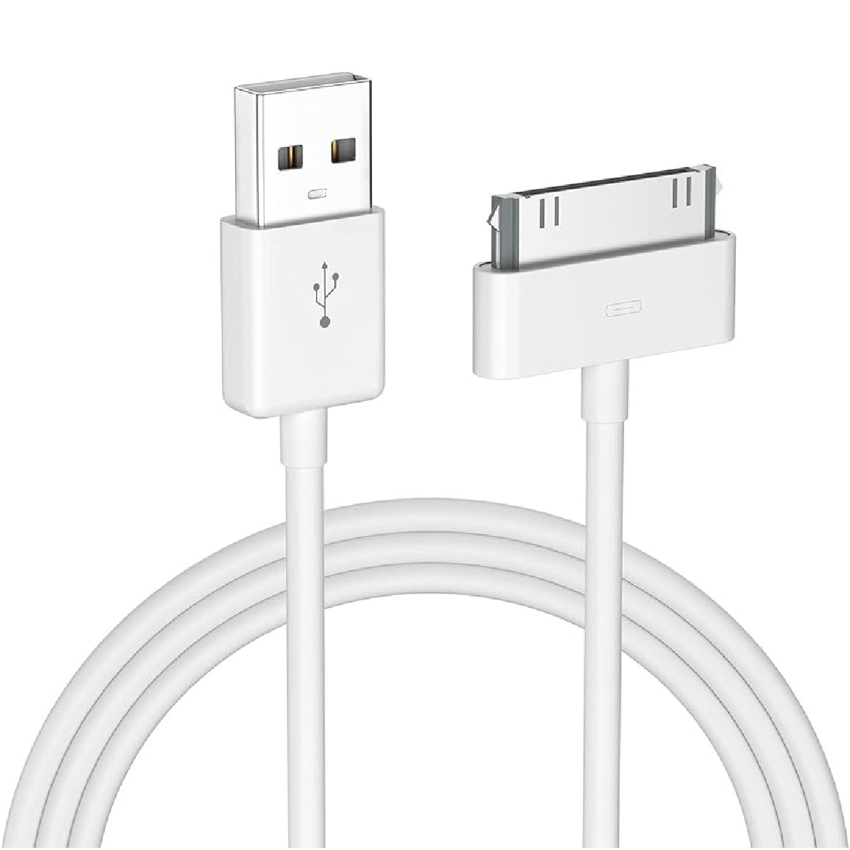 Cable de Carga y Datos 30 Pines iPod iP 4 Ipad Blanco.