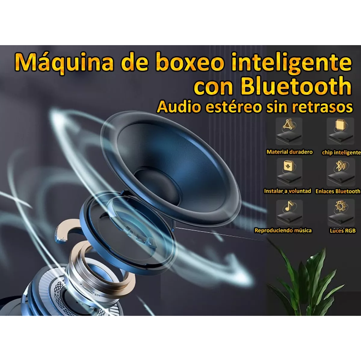Máquina De Boxeo Musical Portátil Música Electrónica Boxeo Verde Oscuro