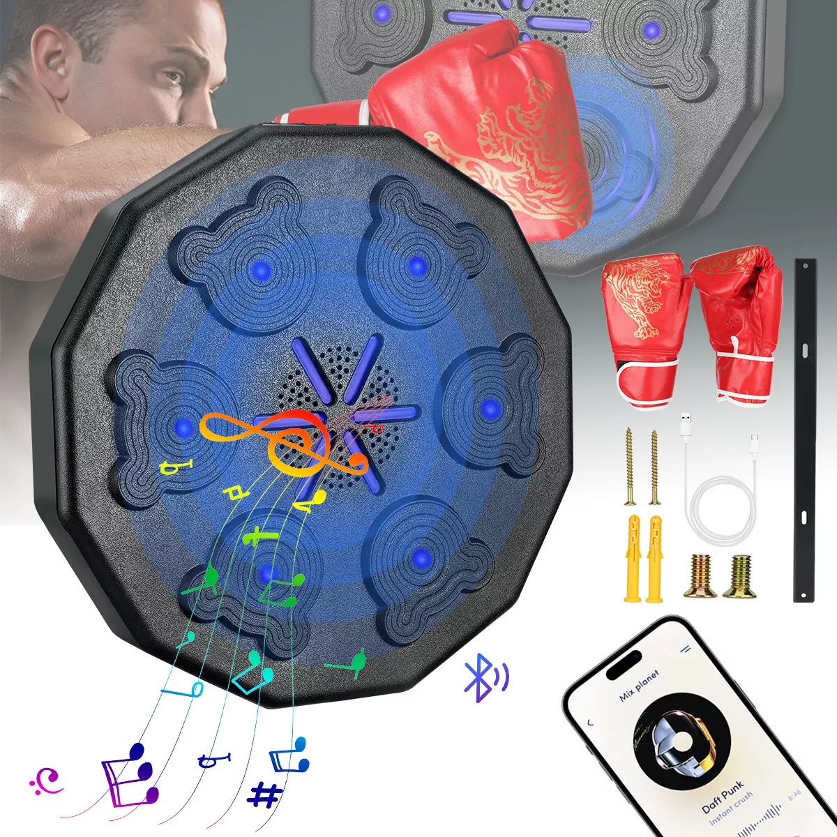 Máquina De Boxeo Karate Musical Electrónica Montadas Pared.