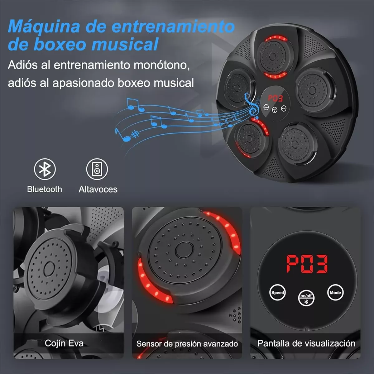 Máquina De Boxeo Con Música Bluetooth Inteligente Recargable