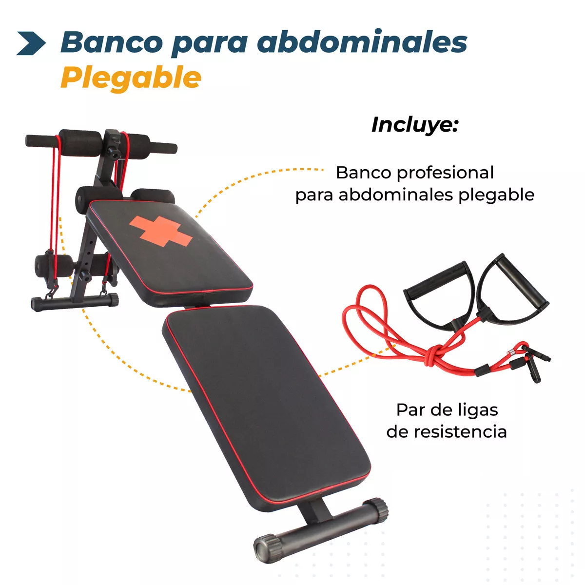 Banco Para Abdominales Plegable Multifuncional Alta Calidad