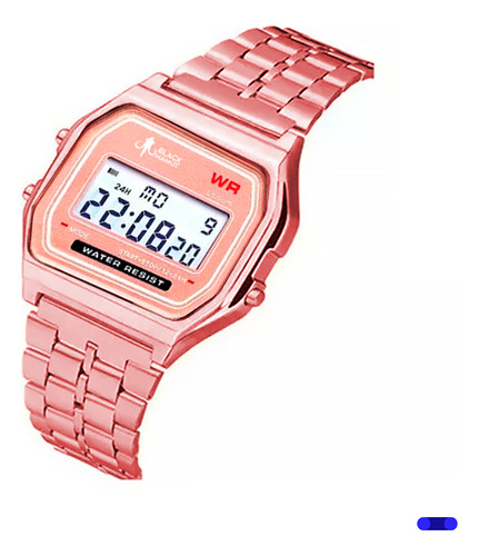 Relojes Mayoreo Vintage Retro Digital A168 Correa Metal Color de la correa Rose gold