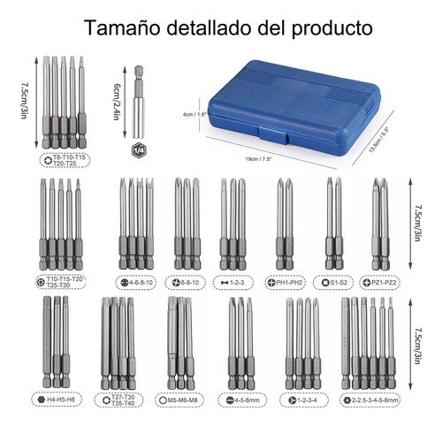 Juego De Puntas De Destornillador Controlador Magnético
