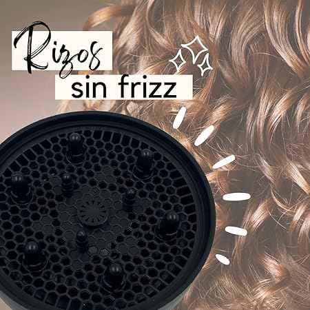 A Calmind Difusor Plegable de Secadora - Difusor Universal para Secadores de Pelo y Rizadores, para Rizos Perfectos, High temperature Anti-Frizz Styling Accesories 40-45 mm Color Negro.