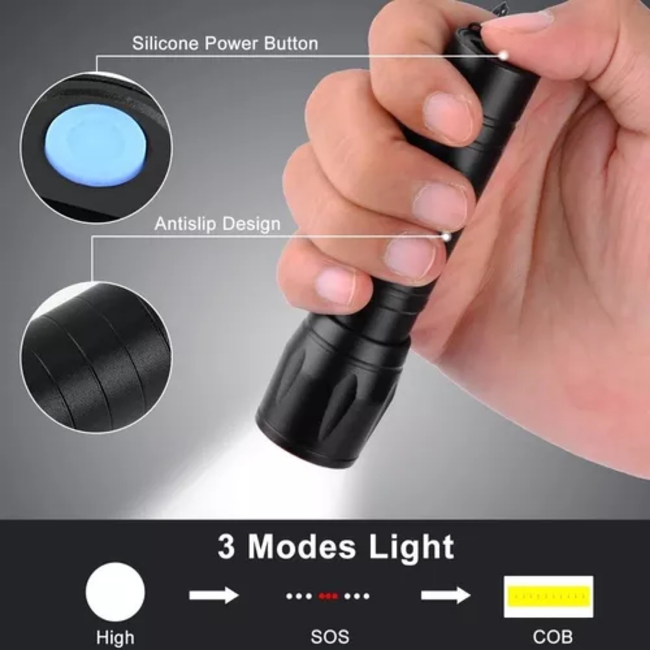 Lampara Tactica Recargable Usb Linterna Led Militar Nocturna
