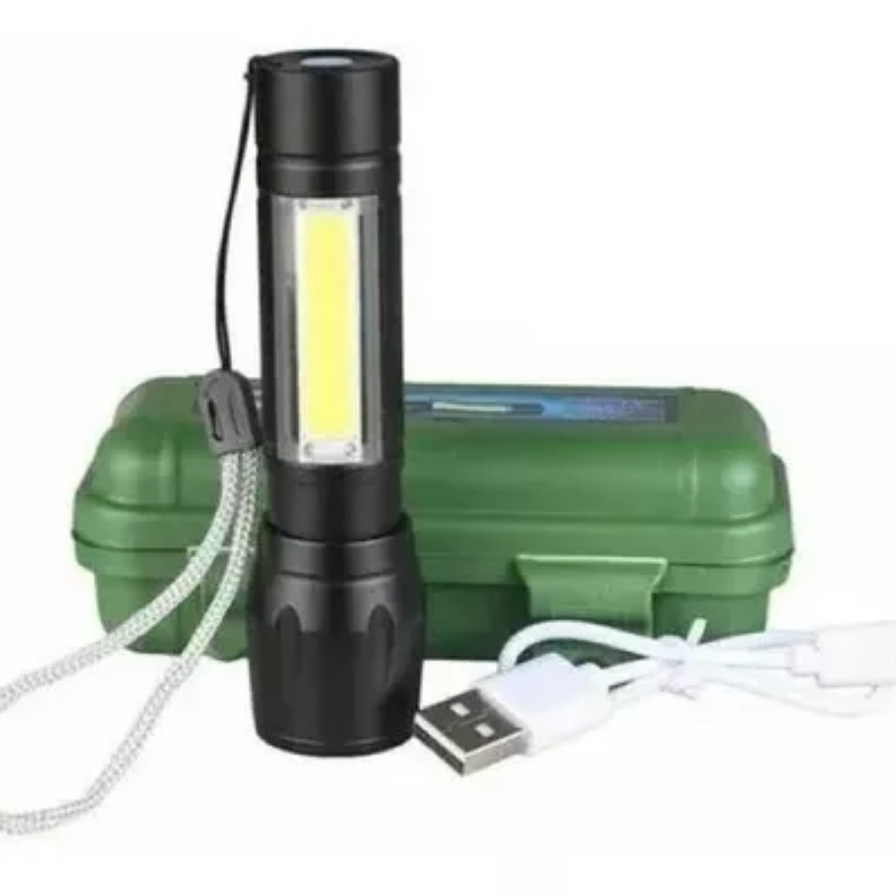 Lampara Tactica Recargable Usb Linterna Led Militar Nocturna