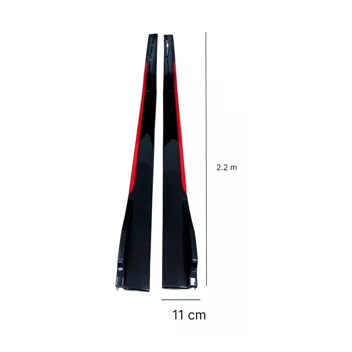 Estribo Lateral Centro Rojo 2.2m Faldon Universal 4 Piezas