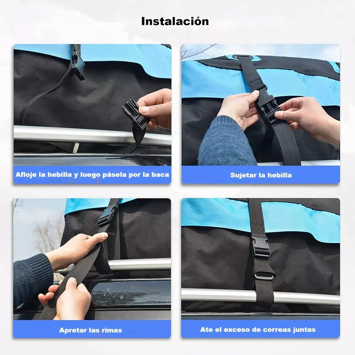Bolsa Portaequipaje De Techo Impermeable De Tela Oxford 566l