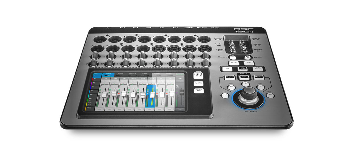 QSC TOUCHMIX-16 Mezcladora Compacta digital  Incluye adaptador Wi-Fi, 16 canales.