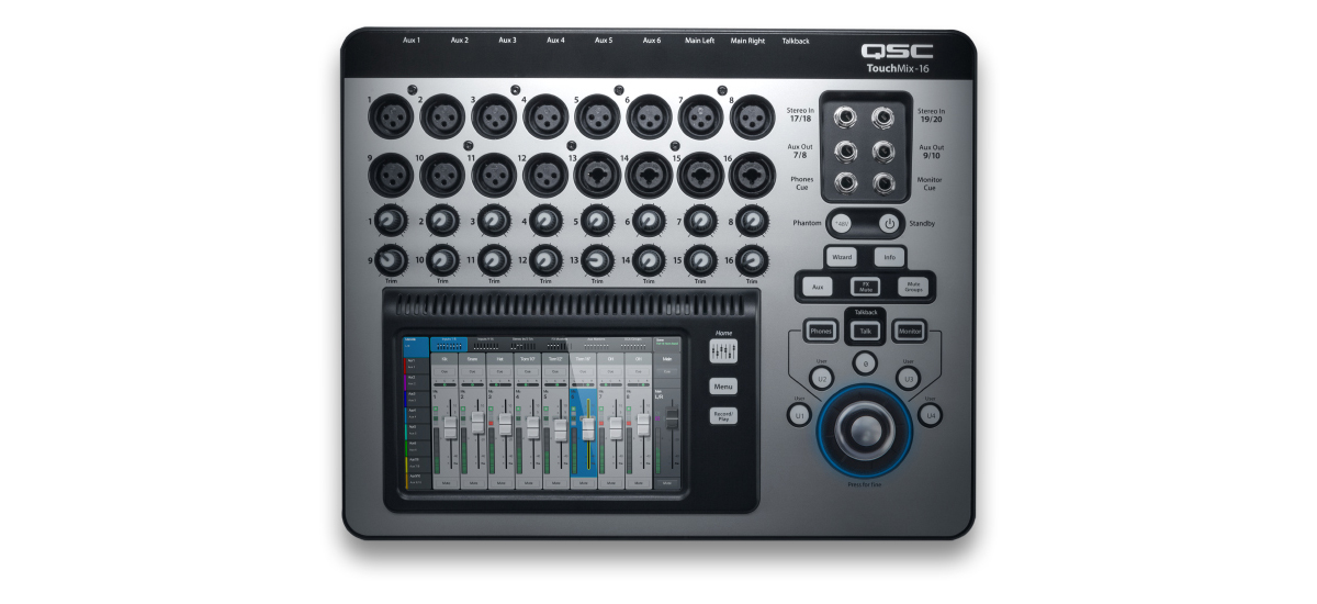 QSC TOUCHMIX-16 Mezcladora Compacta digital  Incluye adaptador Wi-Fi, 16 canales.