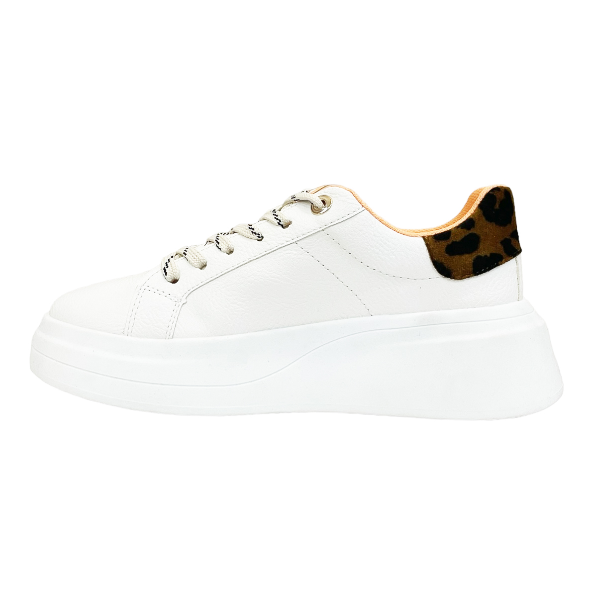 Tenis Blancos Con Plataforma Mujer Hemisferios